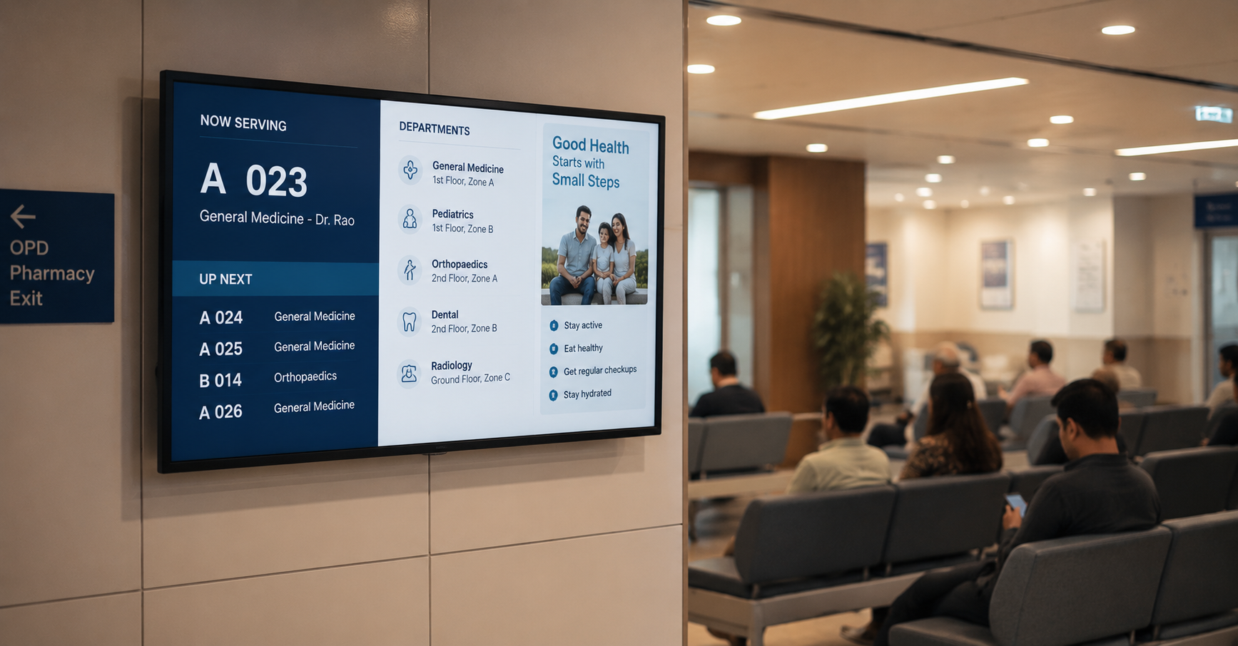 Waiting Rooms, Wayfinding, and Ward Rounds: Digital Displays in Healthcare Environments
